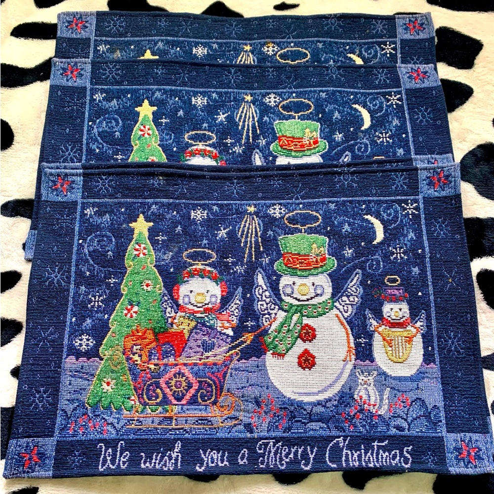 🍁💫JUEGO DE 4 TAPETES PARA MEDA,DE CHRISTMAS 🍁💫TC39